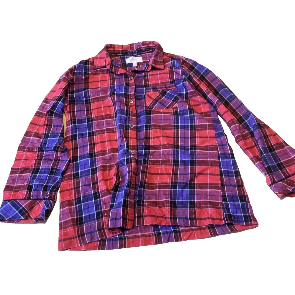 Victoria's Secret women's flannel shirt Long Sleeve Button Small